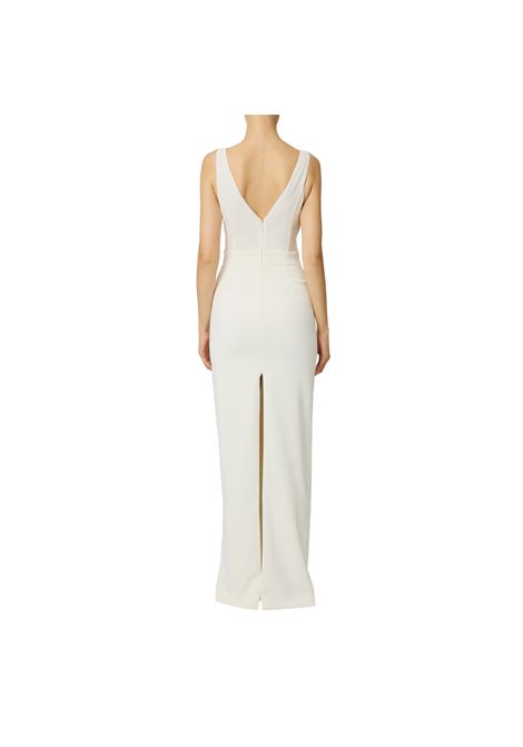 Red Carpet dress in georgette and crepe with crystals ELISABETTA FRANCHI | dress | ABR2457E2360